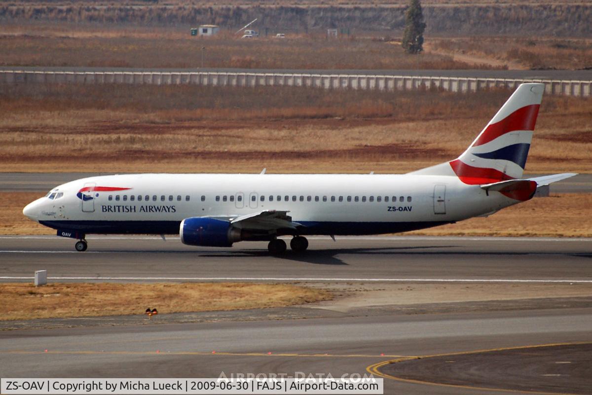 ZS-OAV, 1993 Boeing 737-4H6 C/N 27086, At Joburg