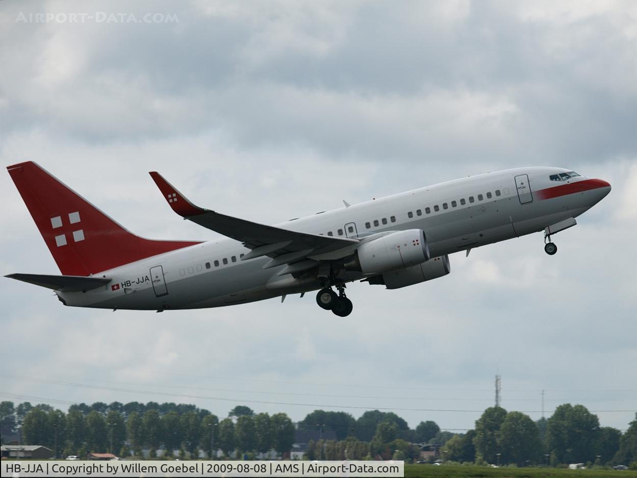 HB-JJA, 2005 Boeing 737-7AK BBJ C/N 34303, Take off of the  