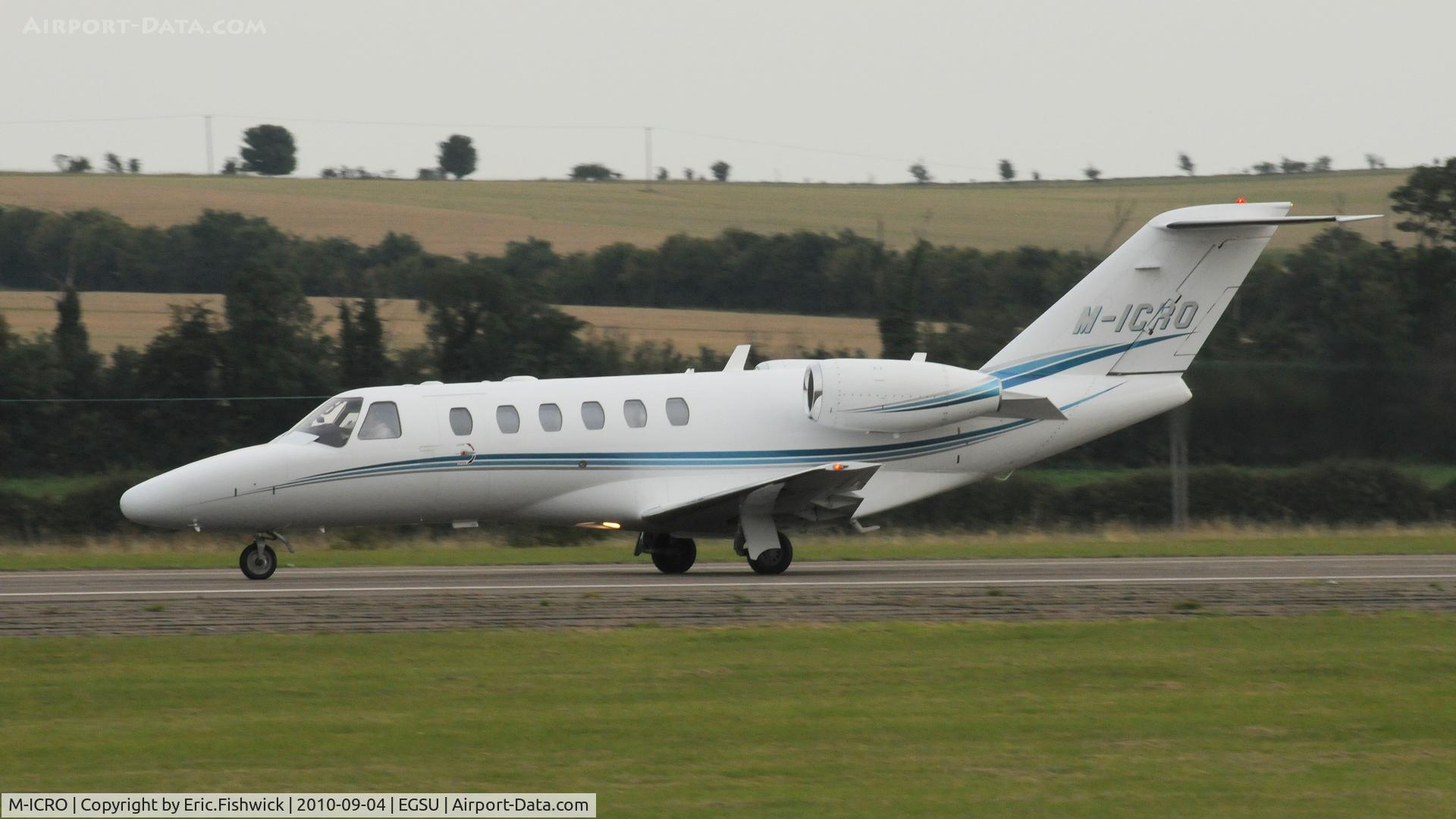 M-ICRO, 2007 Cessna 525A CitationJet CJ2+ C/N 525A-0347, M-ICRO departing Duxford Battle of Britain Air Show Sep. 2010