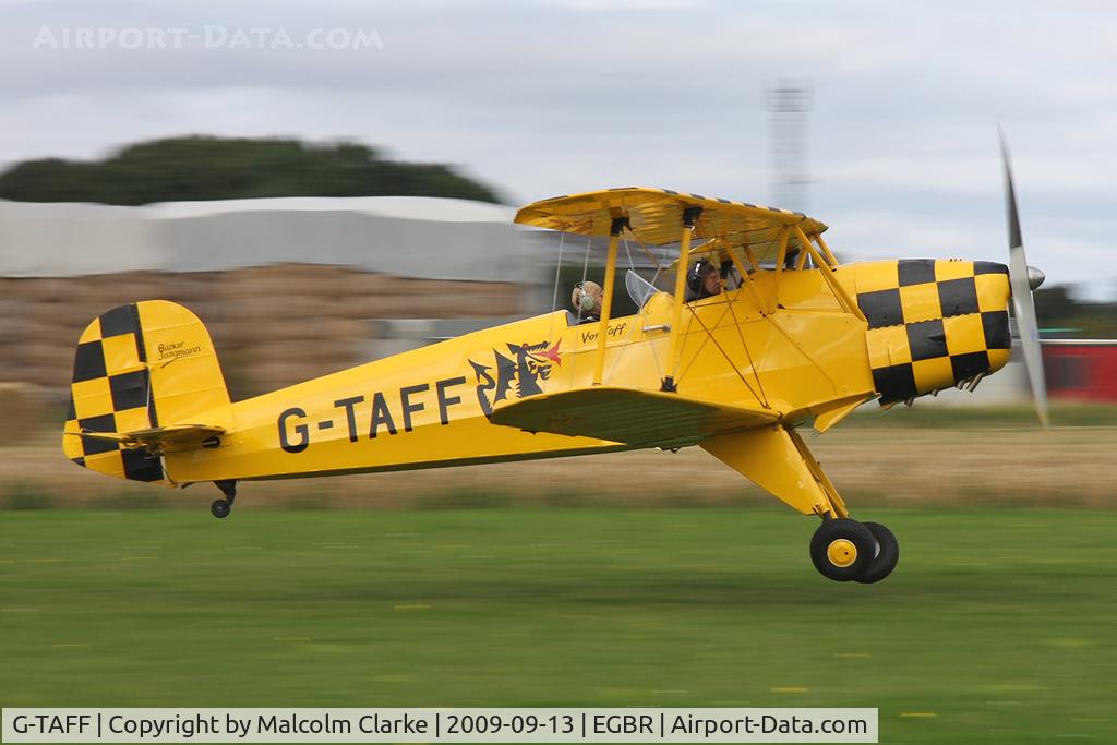 G-TAFF, 1957 CASA 1-131E Jungmann C/N 1129, CASA 1-131-E3B at Breighton's Helicopter Fly-In in September 2009.