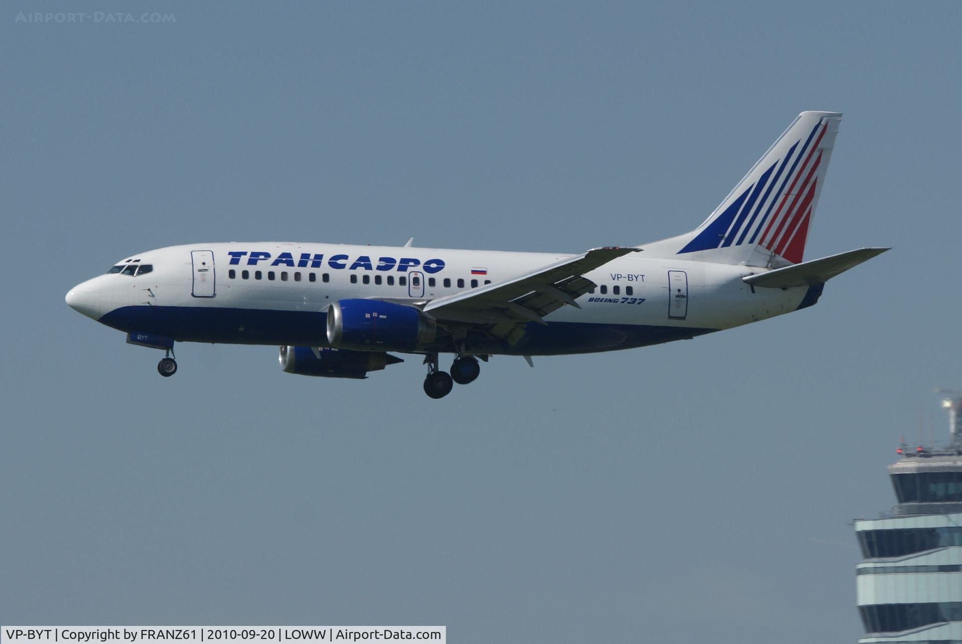 VP-BYT, 1998 Boeing 737-524 C/N 28928, Transaero