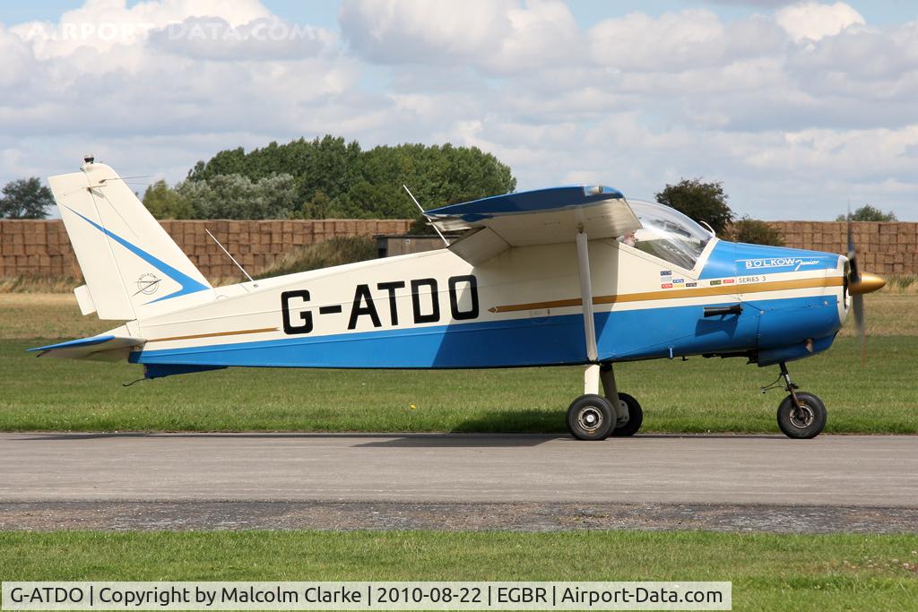 G-ATDO, 1965 Bolkow Bo-208C Junior C/N 576, Bolkow Bo208C Junior at Breighton's Summer Madness & All Comers Fly-In in August 2010.