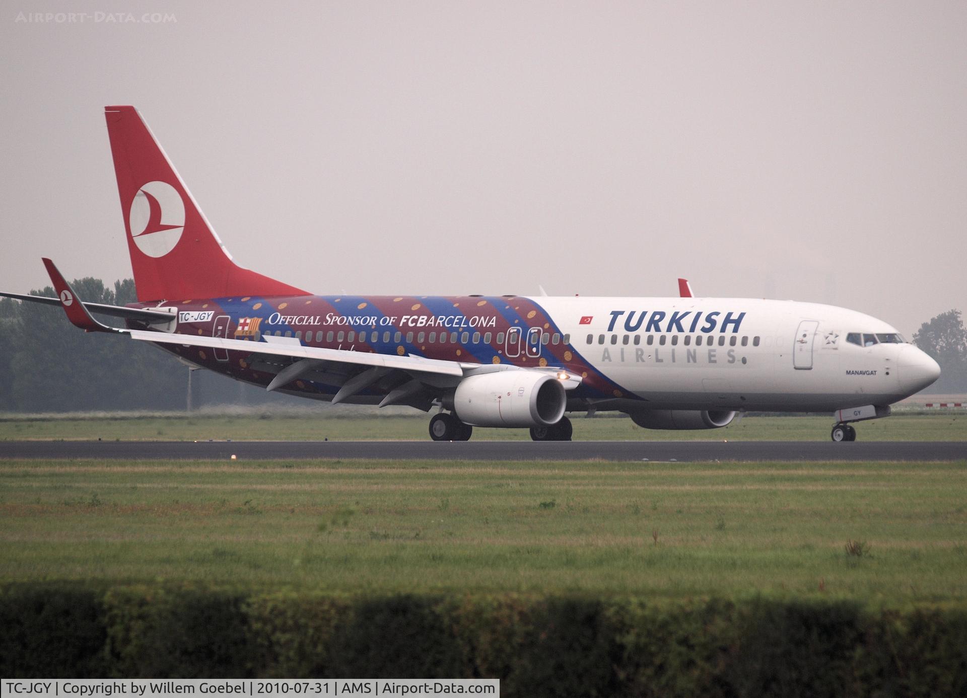 TC-JGY, 2008 Boeing 737-8F2 C/N 35738, Repaint. Arrival on the Polderbaan