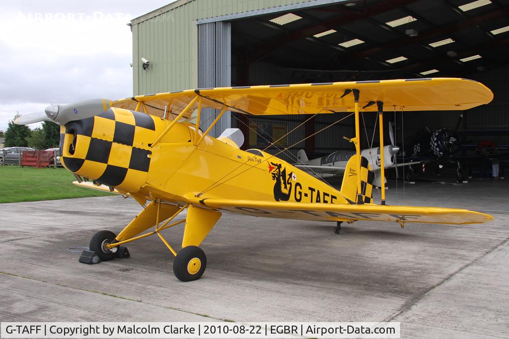 G-TAFF, 1957 CASA 1-131E Jungmann C/N 1129, CASA 1-131-E3B at Breighton's Helicopter Fly-In in September 2009.