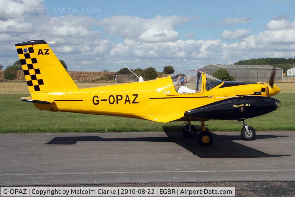 G-OPAZ, 2001 Pazmany PL-2 C/N PFA 069-10673, Pazmany PL-2 at Breighton's Summer Madness & All Comers Fly-In in August 2010.