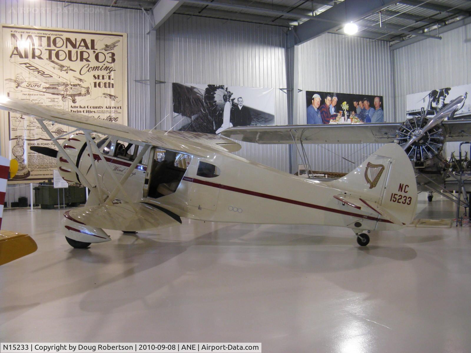 N15233, 1935 Waco CUC-1 C/N 4318, 1935 Waco CUC-1 'Wind Harp,' Wright R-760-E1 285 Hp, at Golden Wings Museum