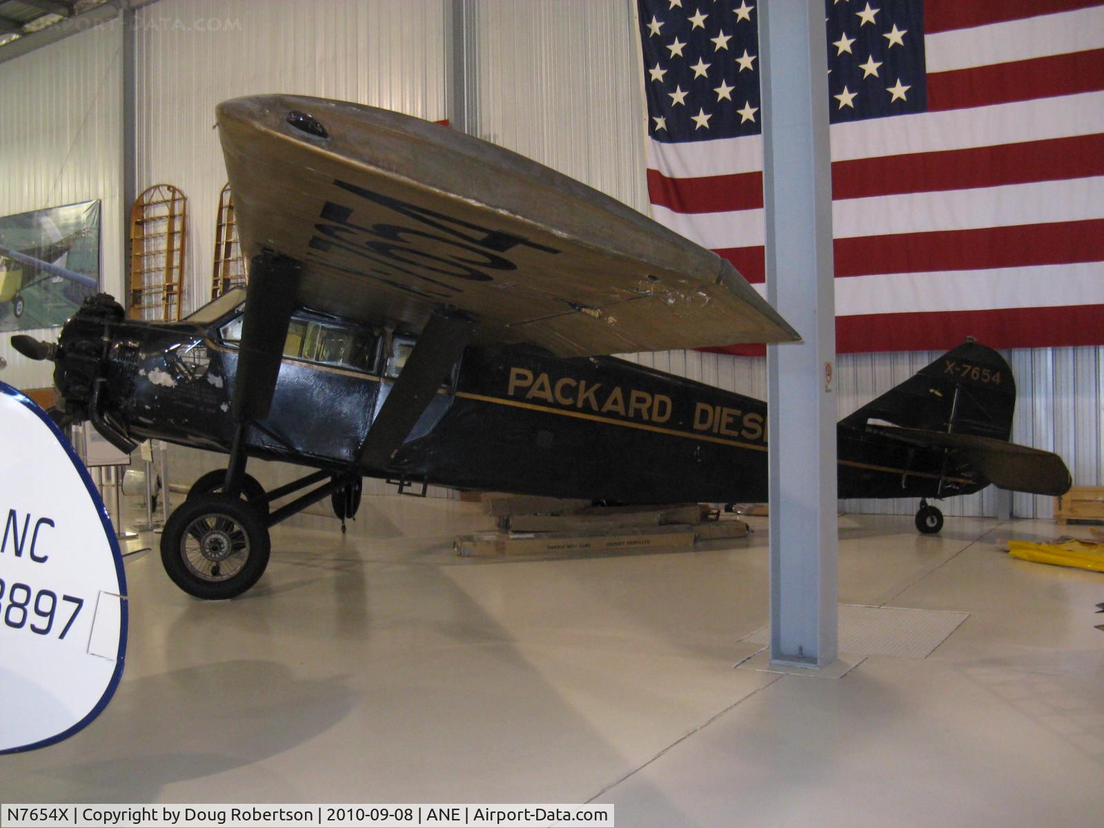 N7654X, Stinson SM1-B C/N M-262, 1928 Stinson SM1-B 'DETROITER', Packard Diesel DR-980 225 Hp, sole surviving example-World's FIRST Diesel-powered airplane, at Golden Wings Museum