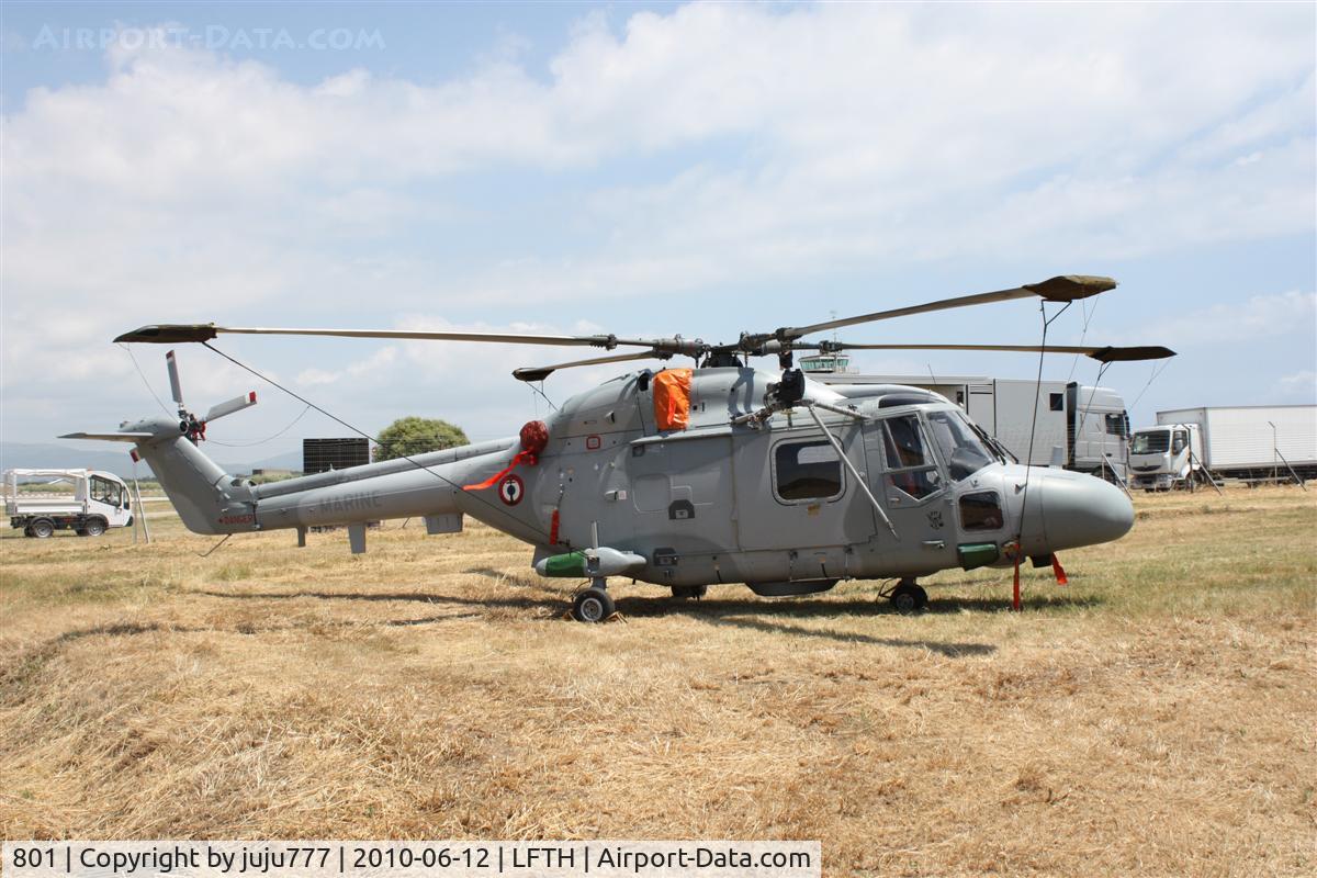 801, Westland Lynx HAS.4(FN) C/N 245, on display at Hyére