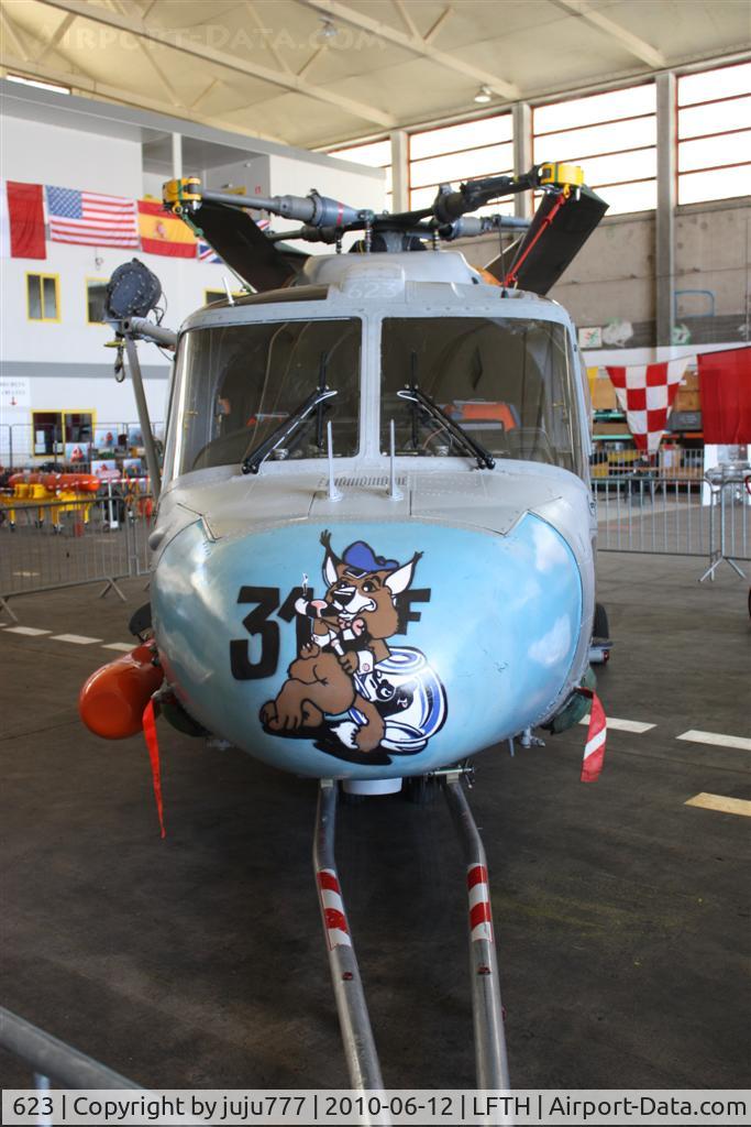 623, Westland Lynx HAS.2(FN) C/N 109, on display at Hyére