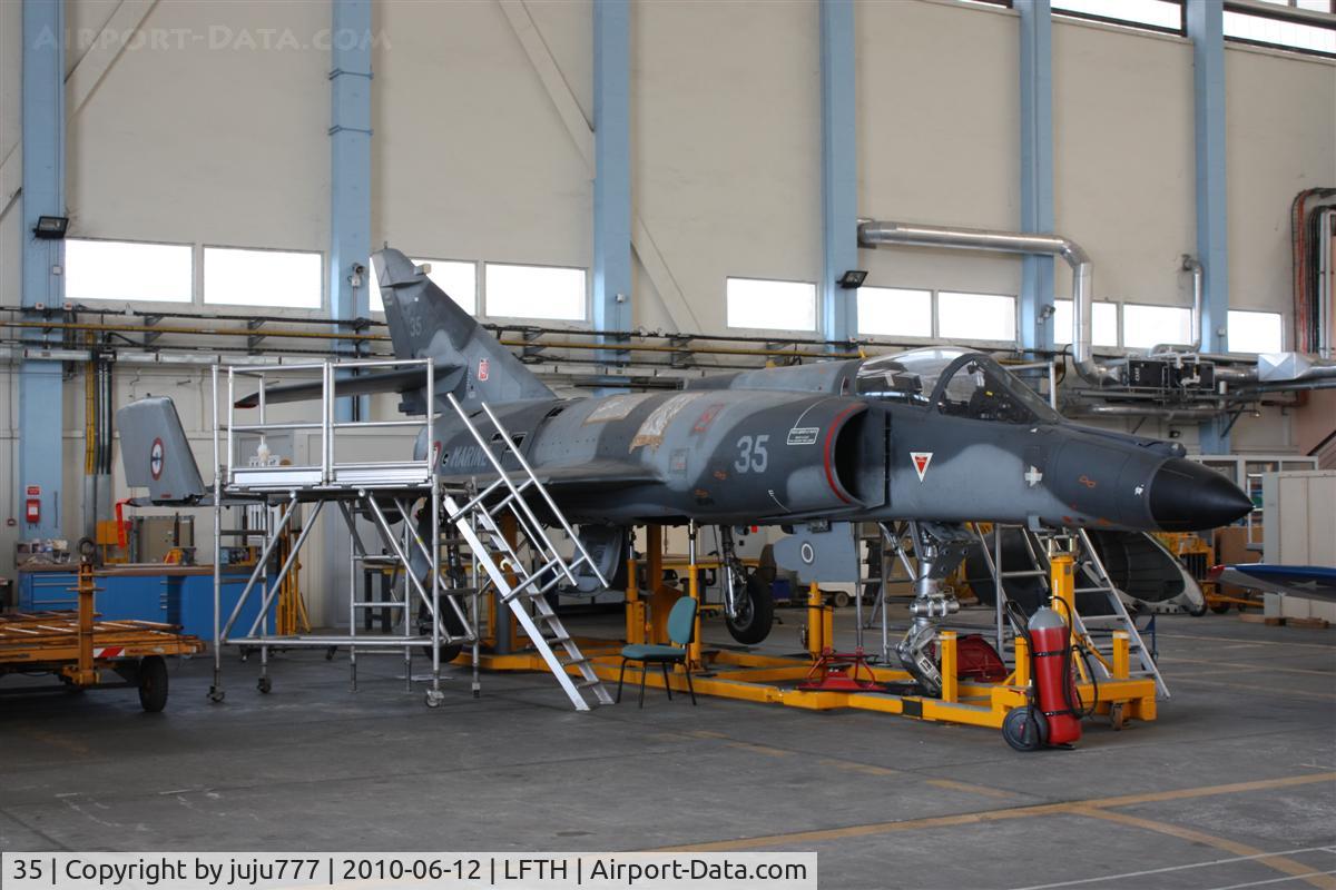 35, Dassault Super Etendard C/N 35, on display at Hyére