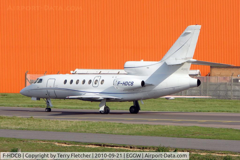 F-HDCB, 1990 Dassault Falcon 50 C/N 204, Dassault Aviation FALCON 50, c/n: 204 at Luton