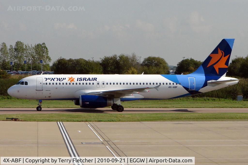 4X-ABF, 2010 Airbus A320-232 C/N 4354, Israir A320 at Luton