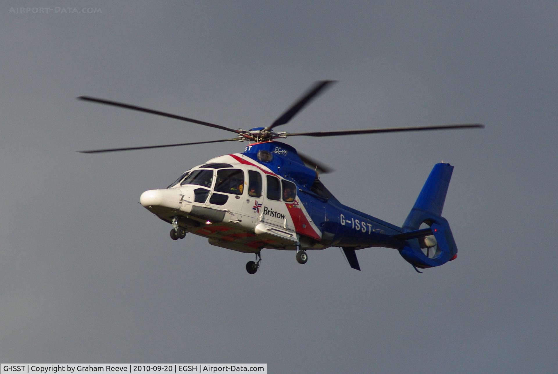 G-ISST, 2007 Eurocopter EC-155B-1 C/N 6778, Landing at Norwich.