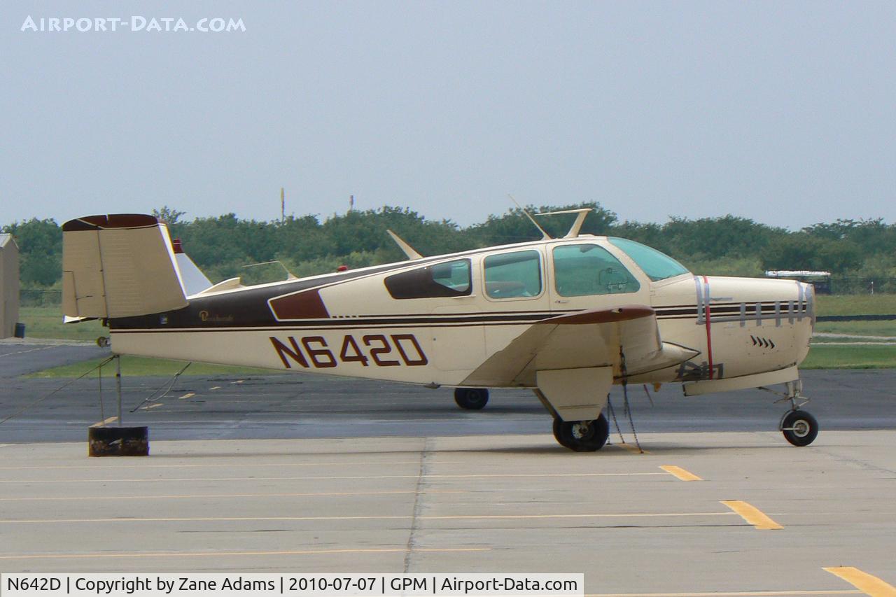 N642D, 1951 Beech C35 Bonanza C/N D-2907, At Grand Prairie Municipal Airport, TX