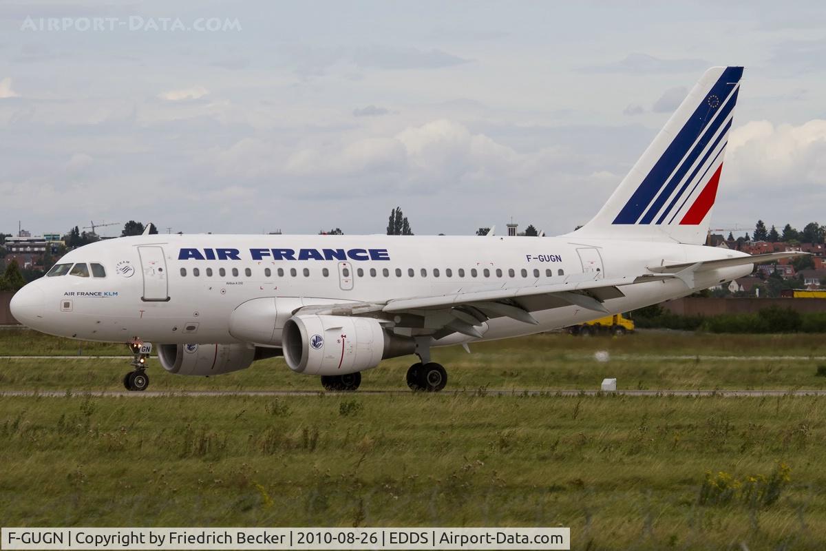 F-GUGN, 2006 Airbus A318-111 C/N 2918, decelerating after touchdown