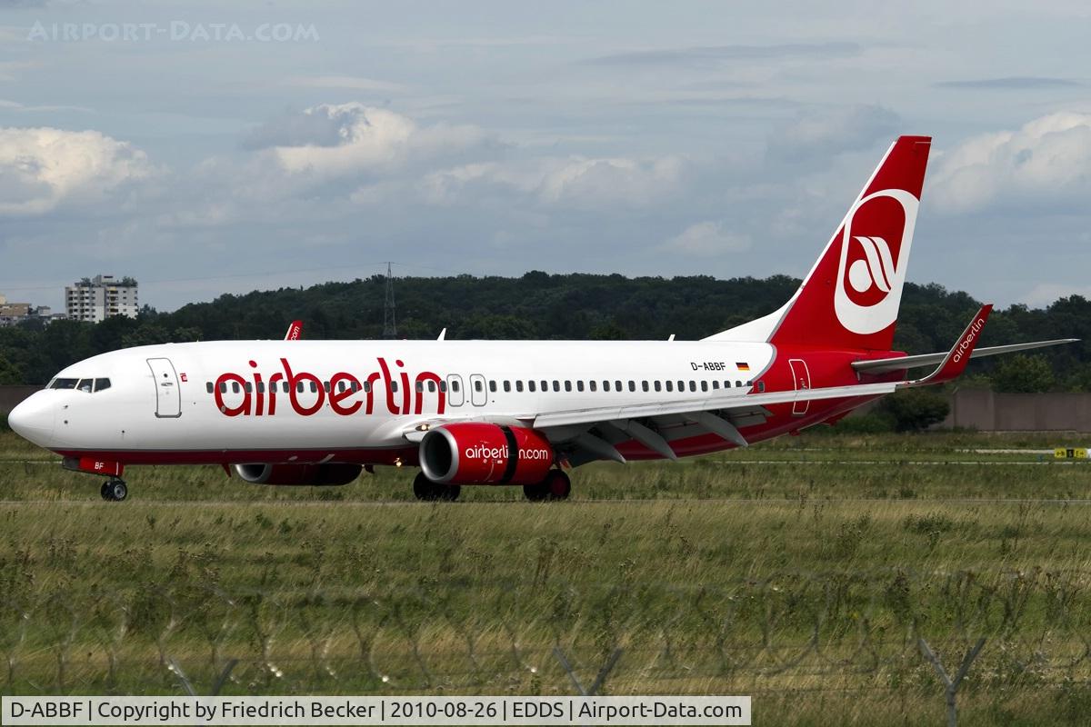 D-ABBF, 2002 Boeing 737-86J C/N 32917, decelerating after touchdown