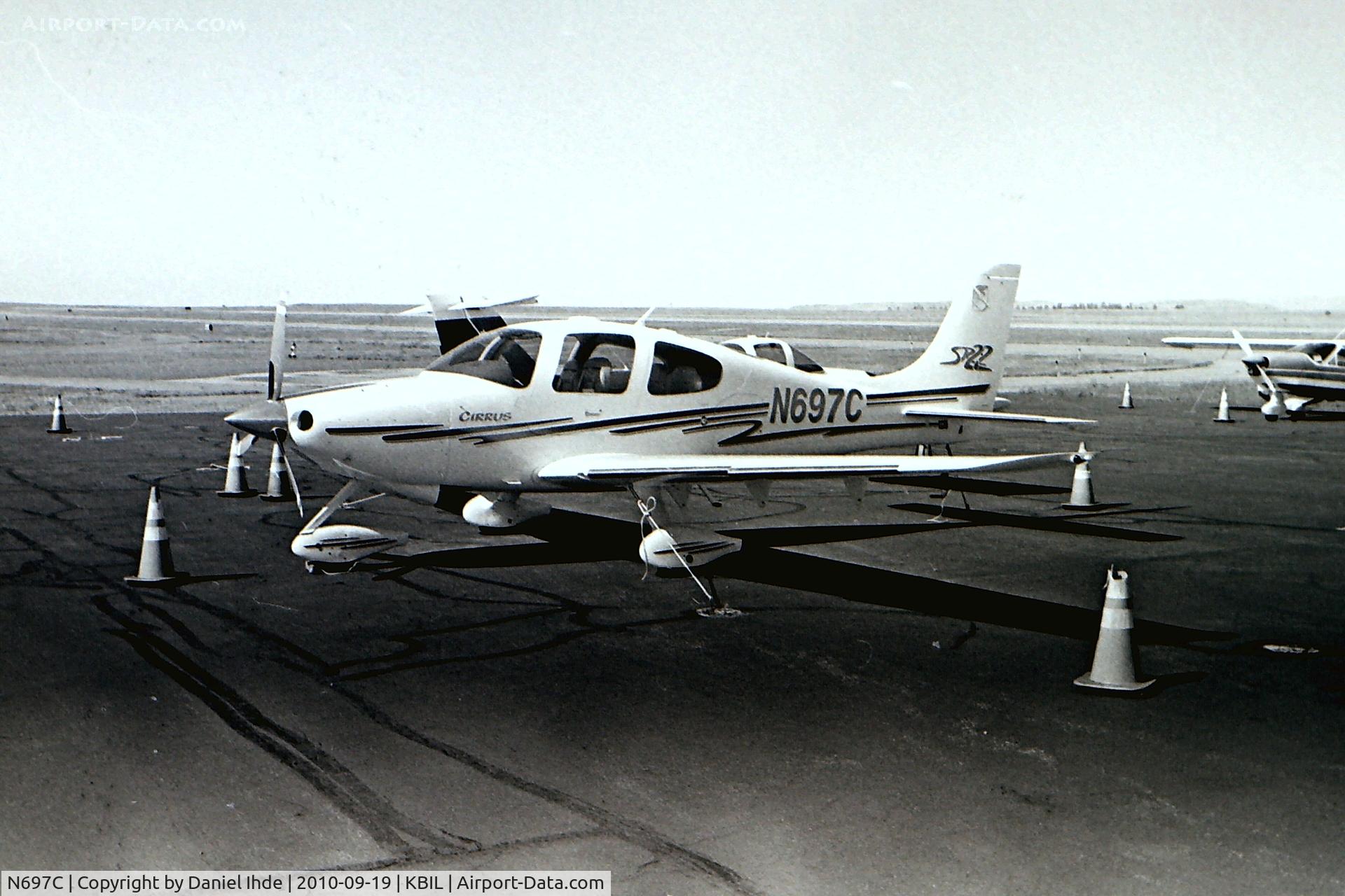 N697C, 2003 Cirrus SR22 C/N 0443, Cirrus SR22 photographed with an old Rollei 35mm film camera.
