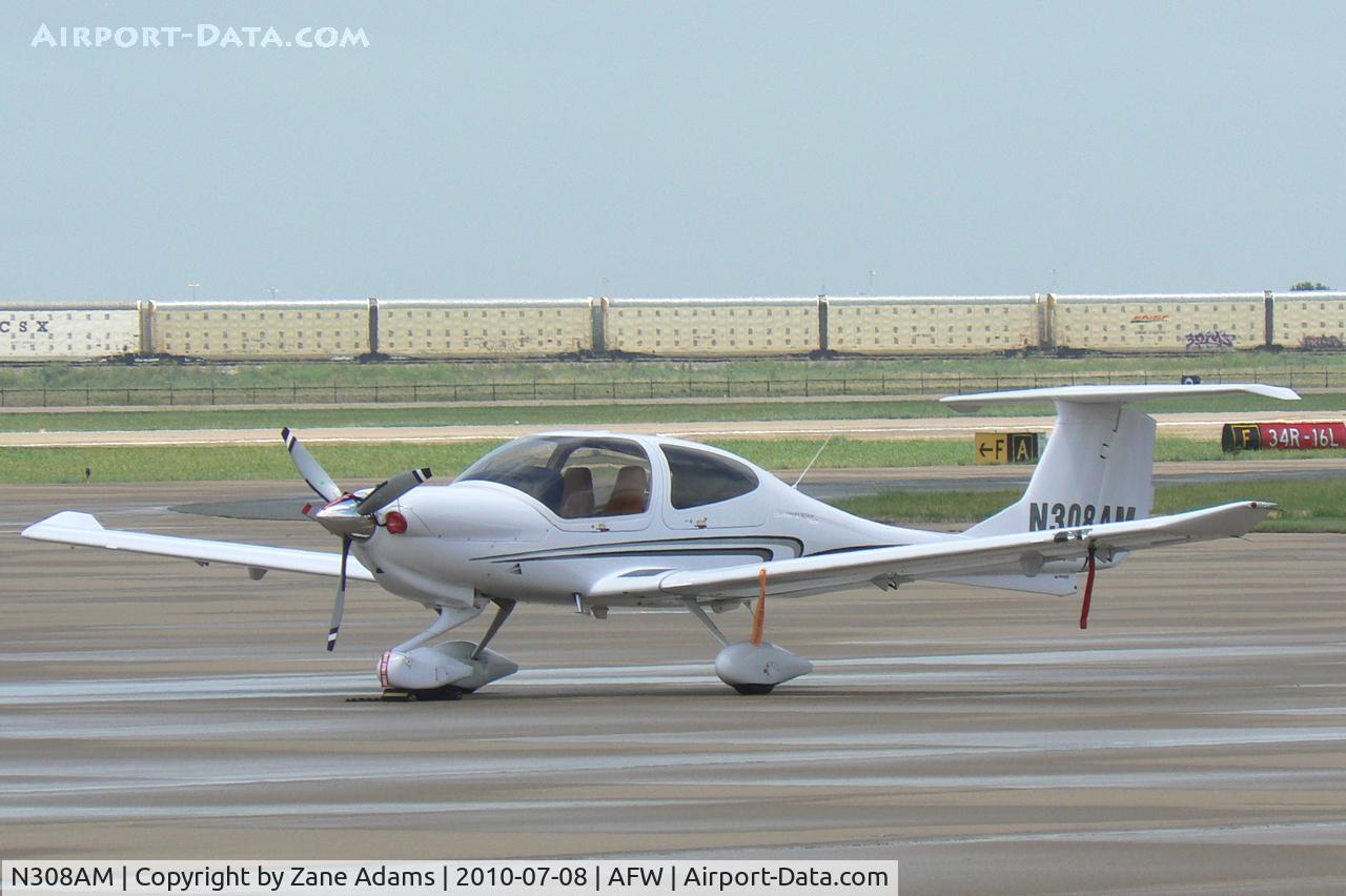 N308AM, 2008 Diamond DA-40 Diamond Star C/N 40.908, At Alliance Airport, Fort Worth, TX