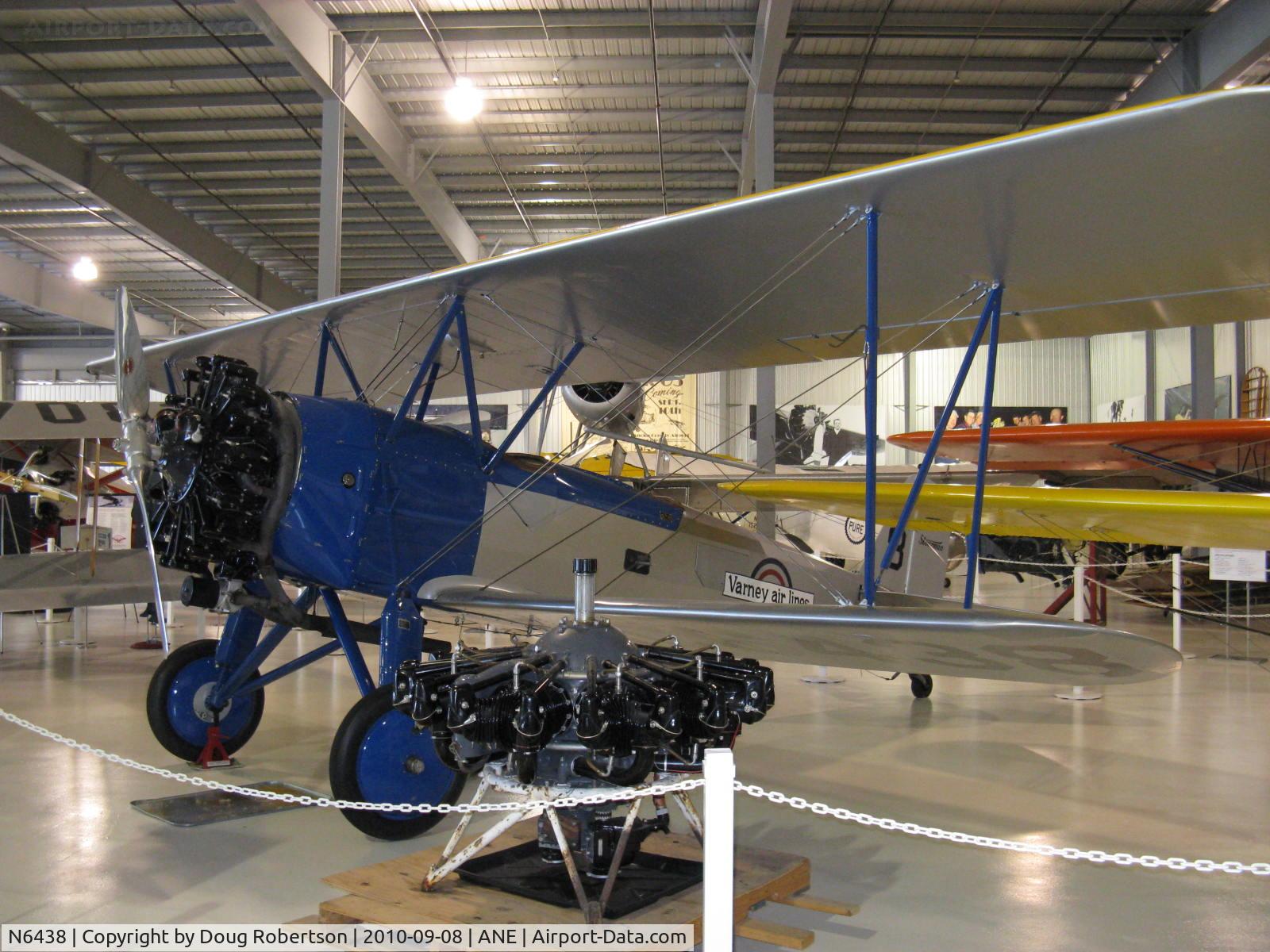 N6438, 1928 Stearman C3-B Sport Commercial C/N 169, 1928 Stearman C3-B, Wright J-5-A Whirlwind 200 Hp, at Golden Wings Museum