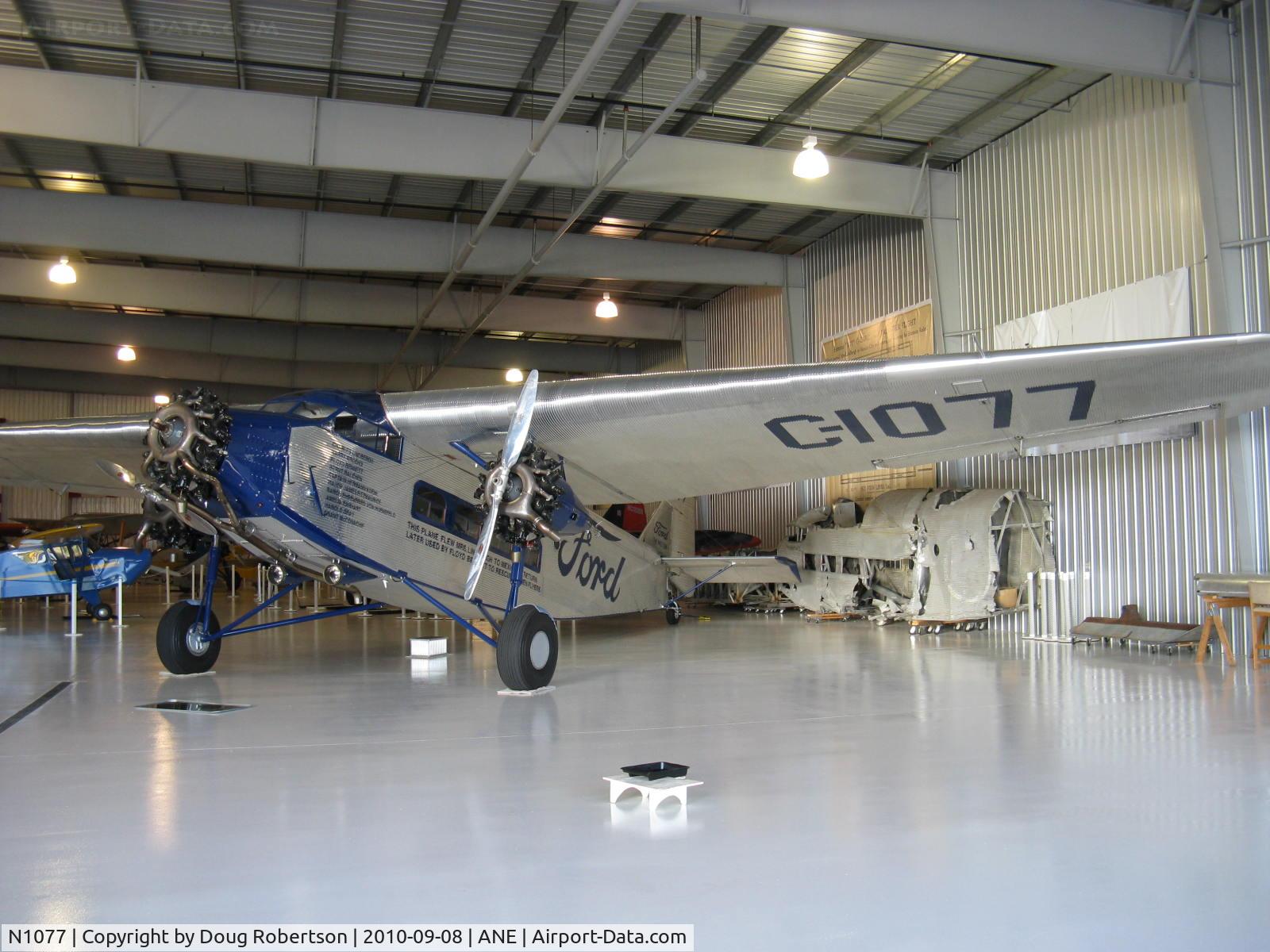 N1077, 1927 Ford 4-AT-B Tri-Motor C/N 10, 1927 Ford 4-AT-B Tri-Motor, three Wright R-975 A B D&E, C/N 10 oldest Ford Tri-Motor flying, at Golden Wings Museum