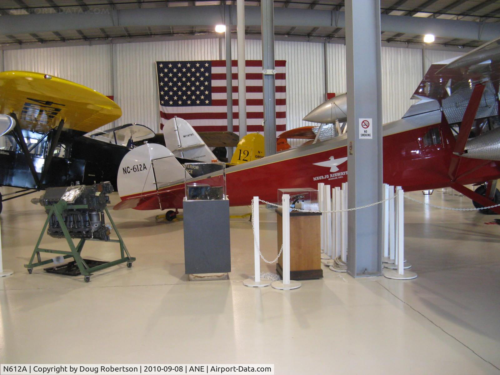 N612A, Kreutzer K-5 C/N 102, 1929 Kreutzer K-5 Tri-Motor AIR Coach , three Kinner K-5 5 cylinder radials 100 Hp each, upgraded from K-2 to K-3 to K-5, Sole remaining example, balanced rudder, at Golden Wings Museum