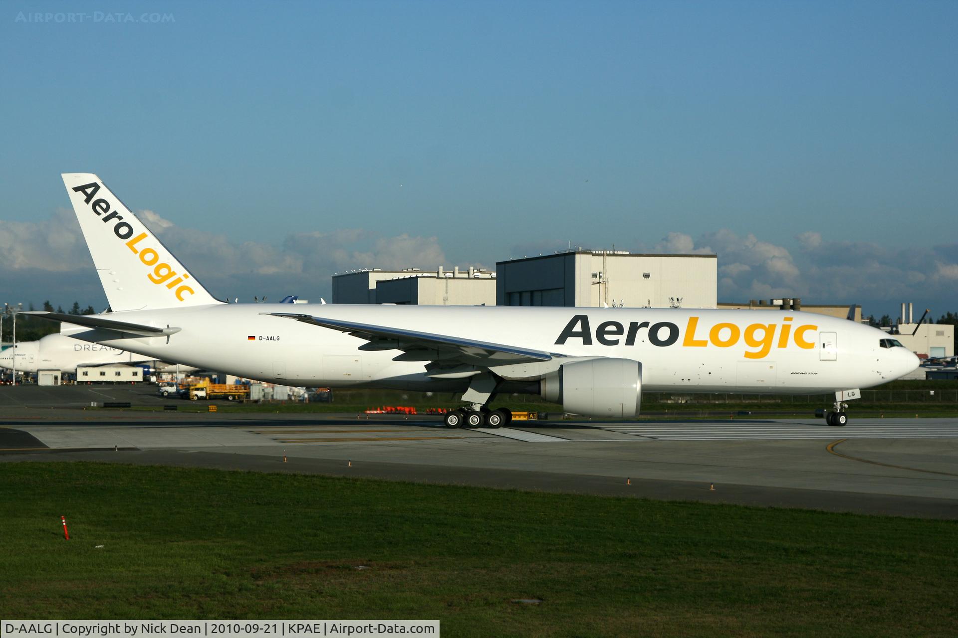 D-AALG, 2010 Boeing 777-FZN C/N 36199, KPAE Boeing 087 departing 16R for a brief evening test flight