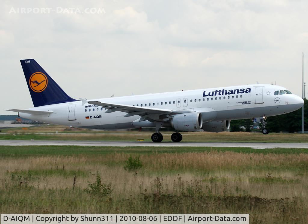 D-AIQM, 1991 Airbus A320-211 C/N 0268, Taking off rwy 18