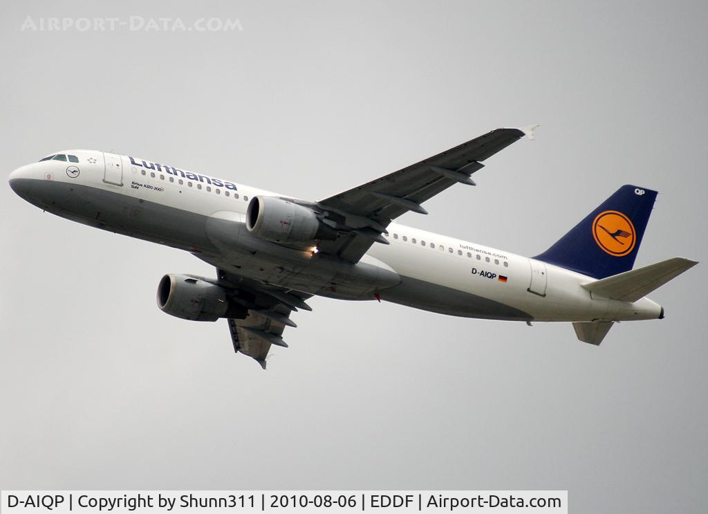 D-AIQP, 1992 Airbus A320-211 C/N 346, Taking off rwy 25R