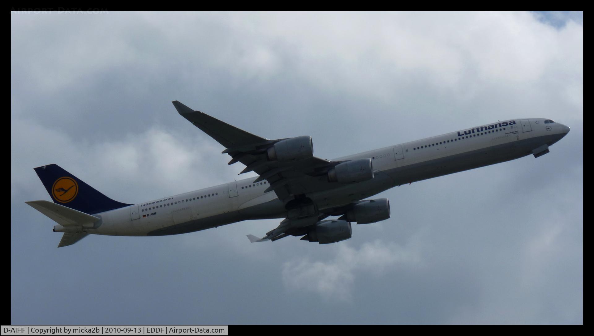 D-AIHF, 2003 Airbus A340-642 C/N 543, Take Off