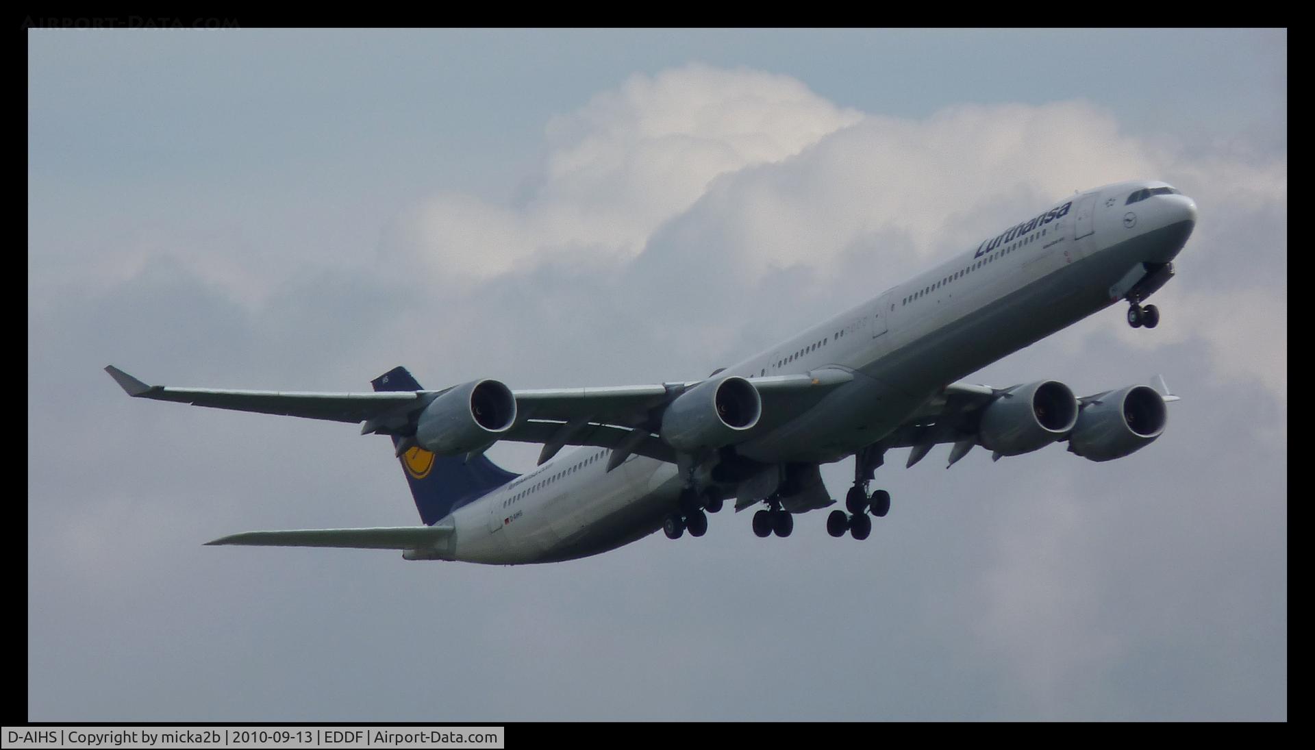 D-AIHS, 2007 Airbus A340-642 C/N 812, Take Off