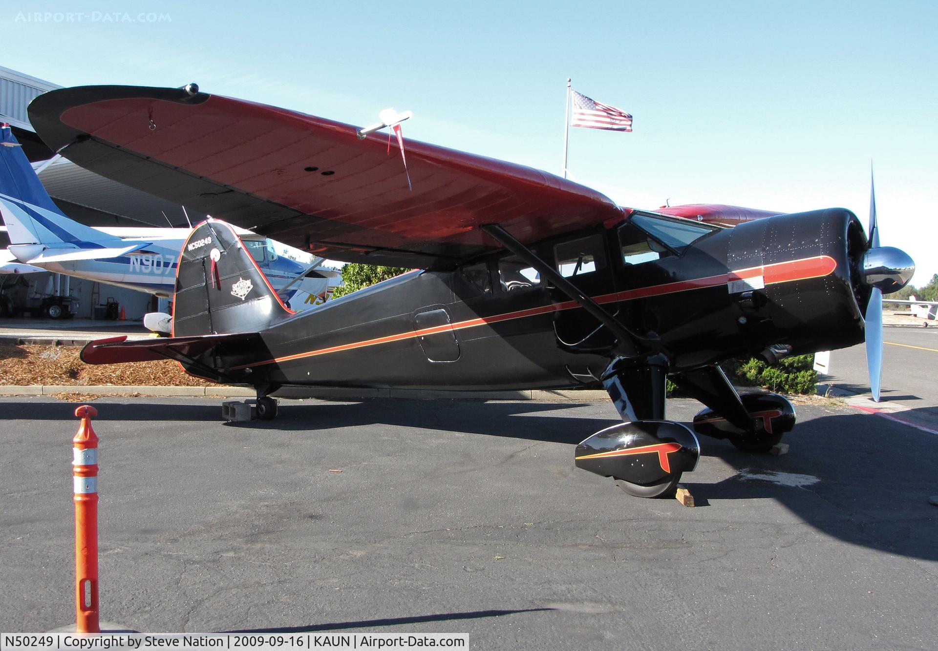 N50249, Stinson V77 Reliant C/N 77-458, Classic Stinson V77 as NC50249 at Auburn, CA