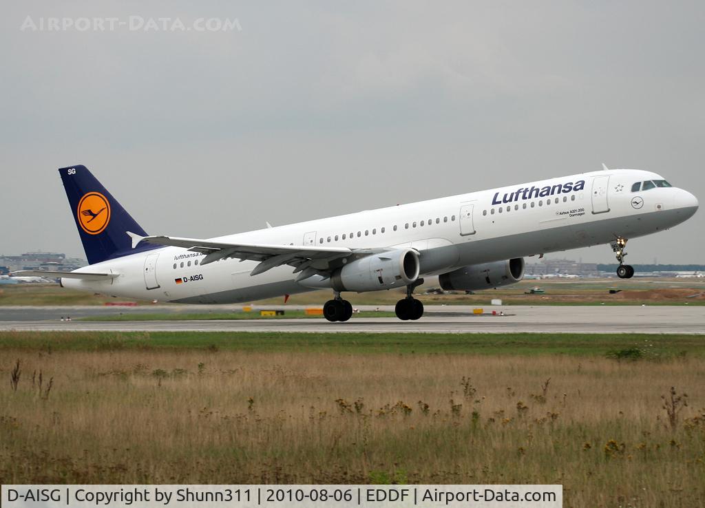 D-AISG, 2000 Airbus A321-231 C/N 1273, Taking off rwy 18
