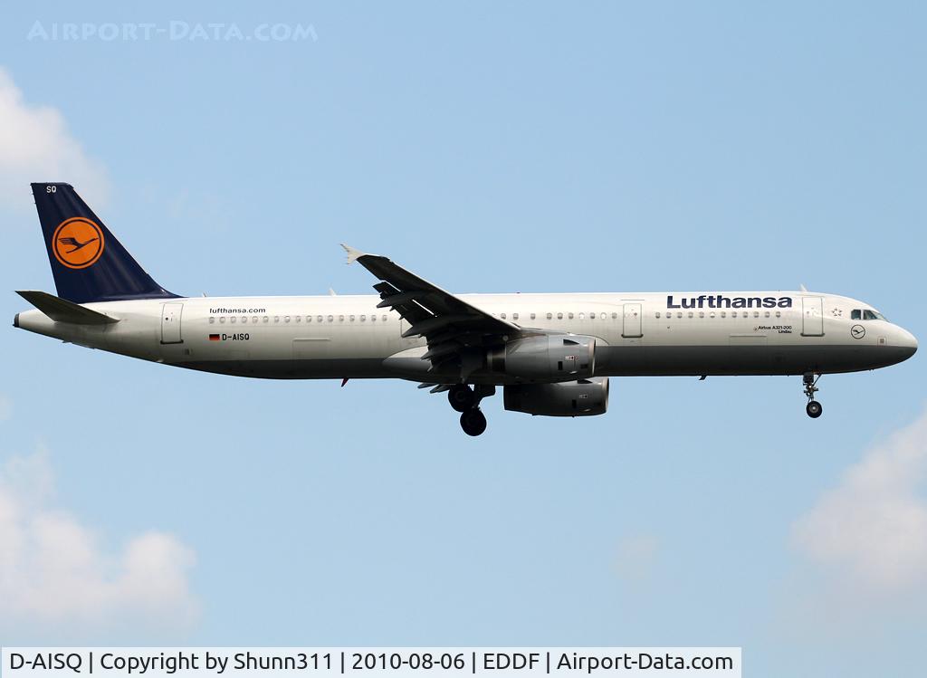 D-AISQ, 2009 Airbus A321-231 C/N 3936, Landing rwy 07R