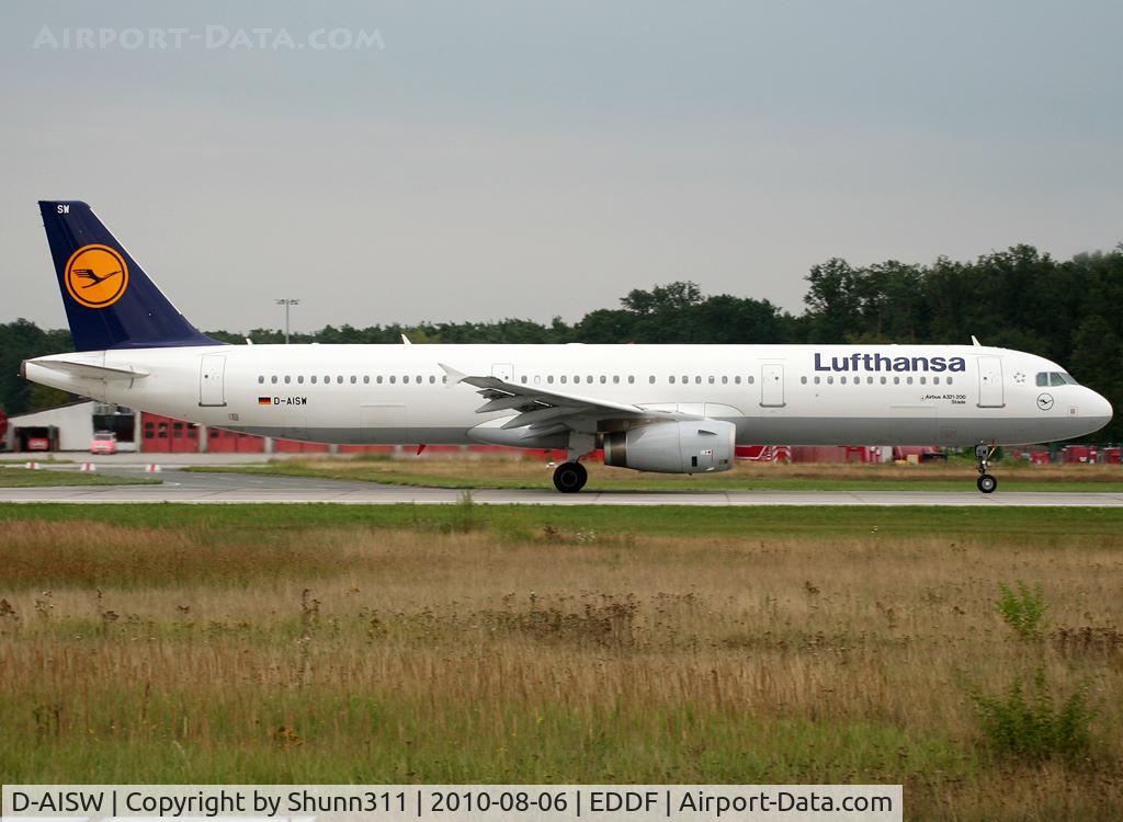 D-AISW, 2009 Airbus A321-231 C/N 4087, Taking off rwy 18