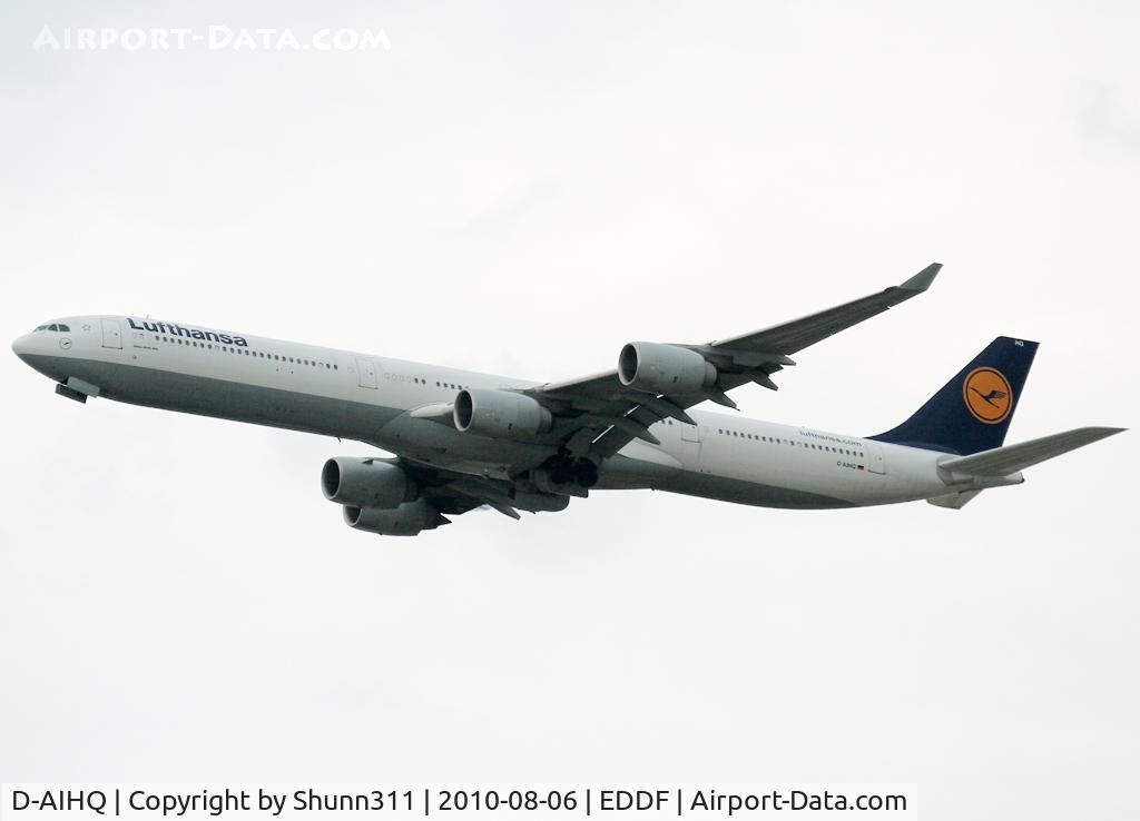 D-AIHQ, 2007 Airbus A340-642 C/N 790, Taking off rwy 25R
