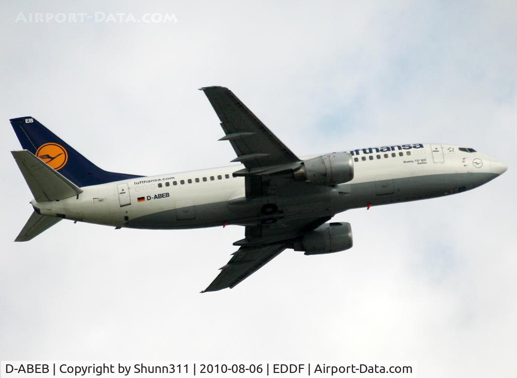 D-ABEB, 1991 Boeing 737-330 C/N 25148, Taking off rwy 07L