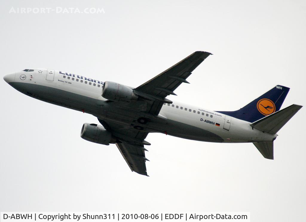D-ABWH, 1989 Boeing 737-330 C/N 24284, Taking off rwy 25R