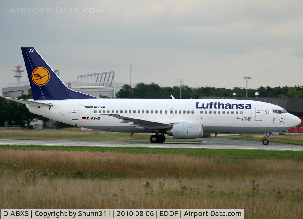 D-ABXS, 1988 Boeing 737-330 C/N 24280, Taking off rwy 18