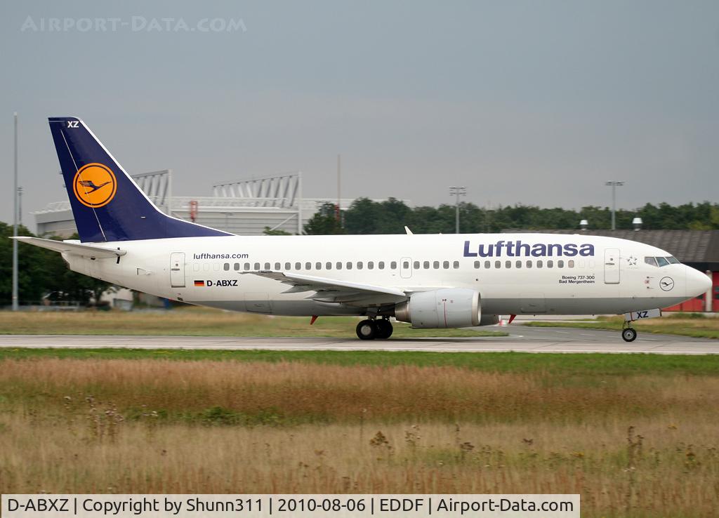 D-ABXZ, 1990 Boeing 737-330 C/N 24564, Taking off rwy 18