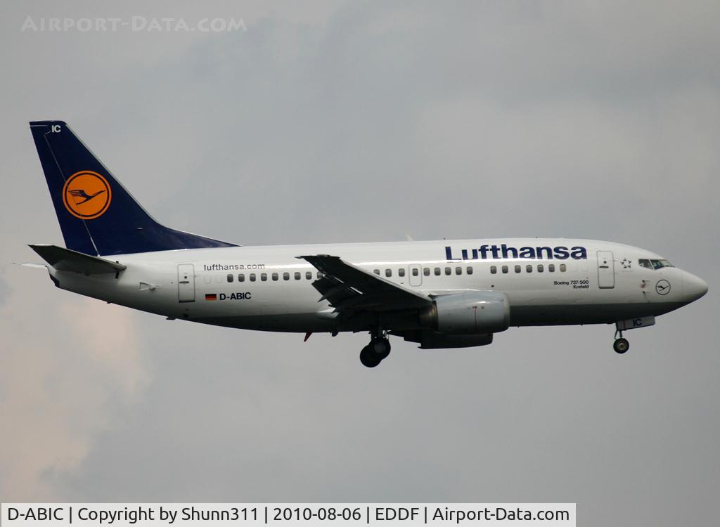 D-ABIC, 1990 Boeing 737-530 C/N 24817, Landing rwy 07R