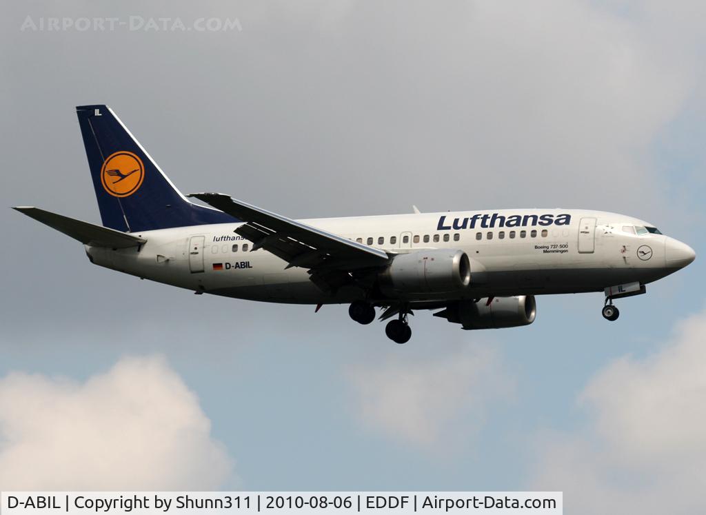 D-ABIL, 1991 Boeing 737-530 C/N 24824, Landing rwy 07R