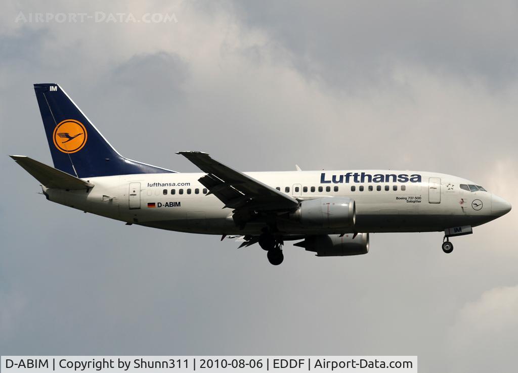 D-ABIM, 1991 Boeing 737-530 C/N 24937, Landing rwy 07R