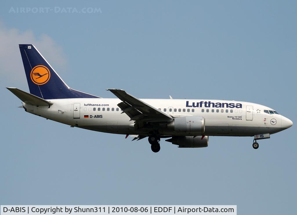D-ABIS, 1991 Boeing 737-530 C/N 24942, Landing rwy 07R