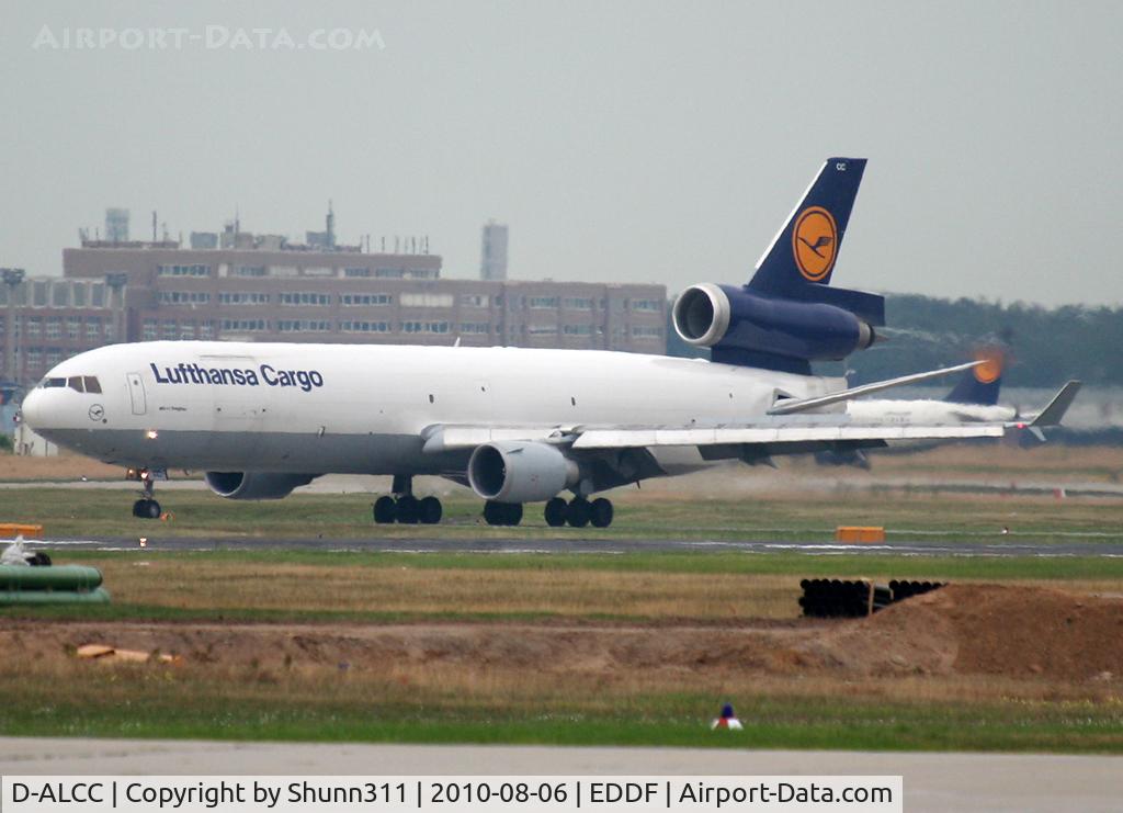 D-ALCC, 1998 McDonnell Douglas MD-11F C/N 48783, Taxiing to the Cargo area...