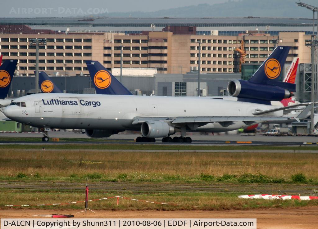 D-ALCN, 2001 McDonnell Douglas MD-11F C/N 48806, Lining up rwy 25R for departure...