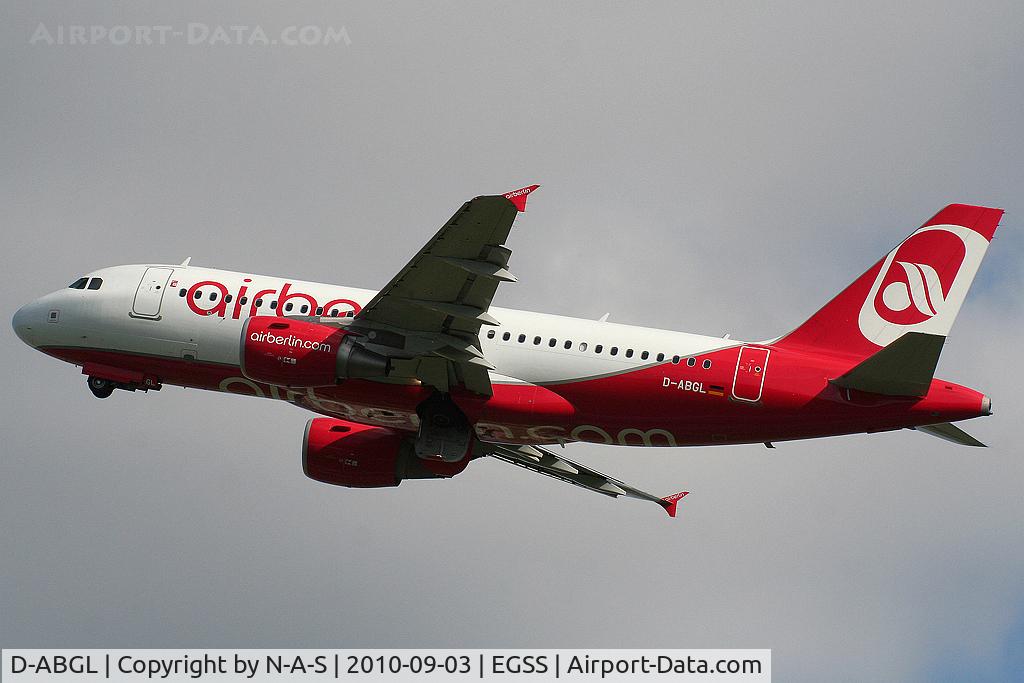 D-ABGL, 2008 Airbus A319-112 C/N 3586, Departing home