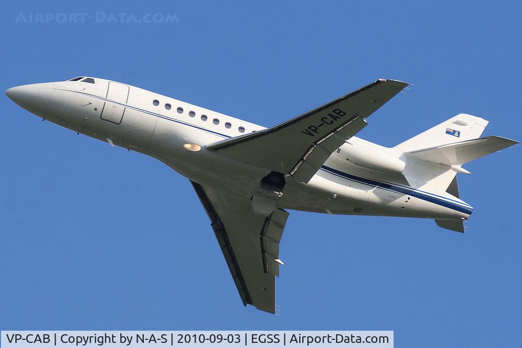 VP-CAB, 1994 Dassault Falcon 900 C/N 101, Departing STN