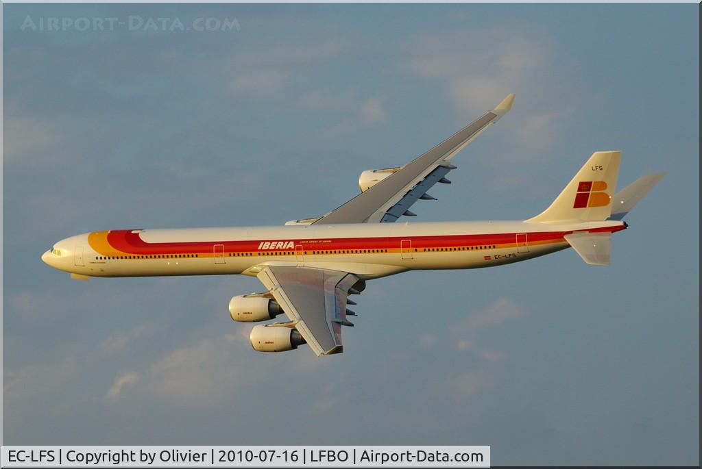 EC-LFS, 2010 Airbus A340-642 C/N 1122, Low pass to celebrate delivery flight.
