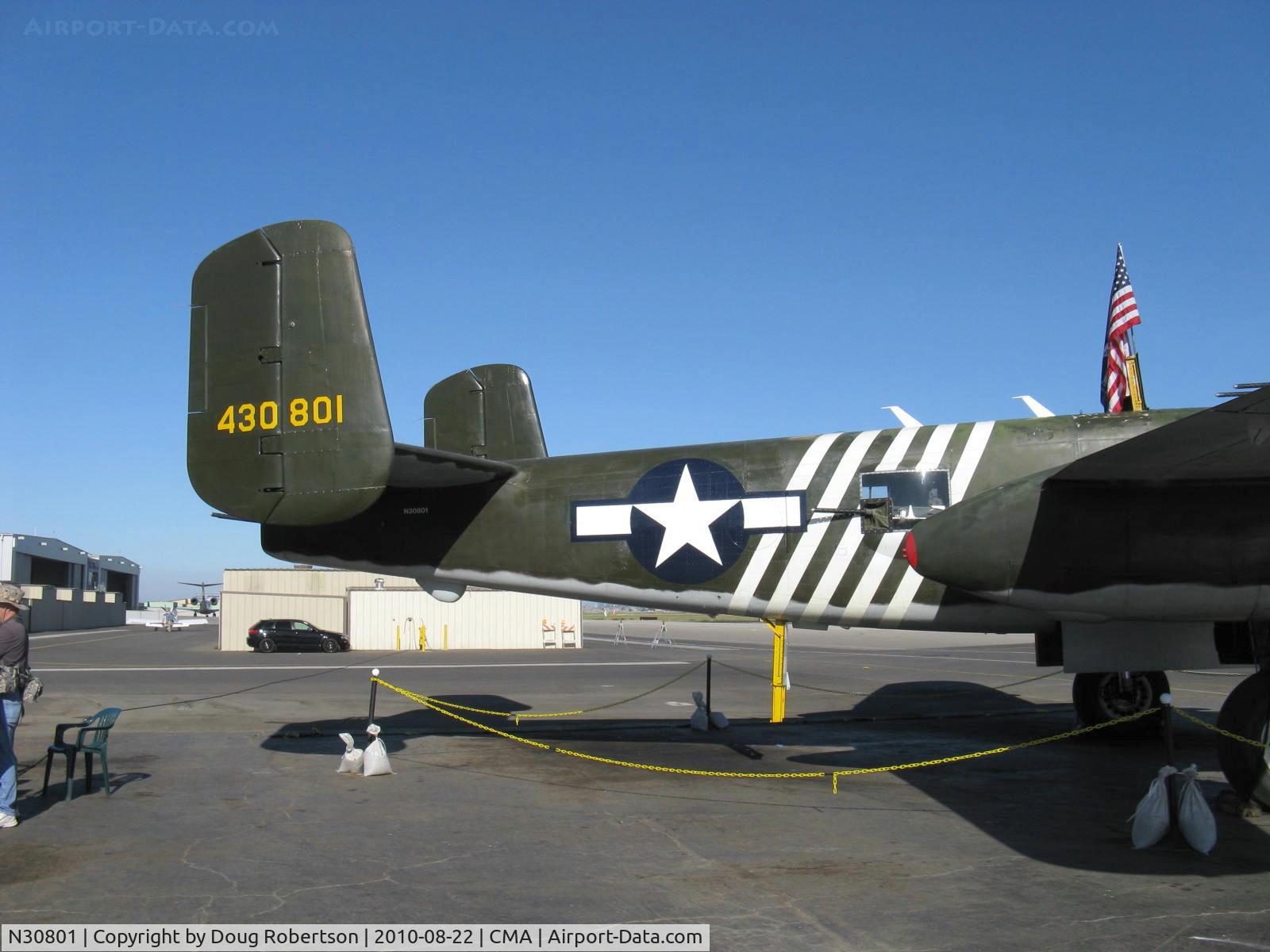 N30801, 1944 North American TB-25N Mitchell C/N 108-34076, 1944 North American TB-25N MITCHELL 'Executive Sweet', two Wright Cyclone R-2600s 1,700 Hp each, unit marking-NOT invasion stripes