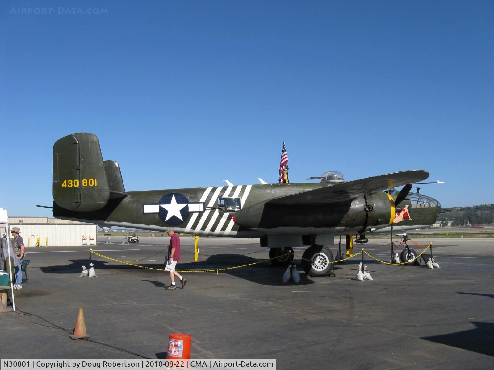 N30801, 1944 North American TB-25N Mitchell C/N 108-34076, 1944 North American TB-25N 'Executive Sweet', two Wright Cyclone R-2600s 1,700 Hp each